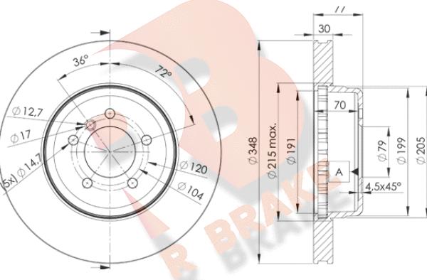 R Brake 78RBD23402 - Discofreno autozon.pro