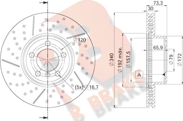 R Brake 78RBD23419 - Discofreno autozon.pro