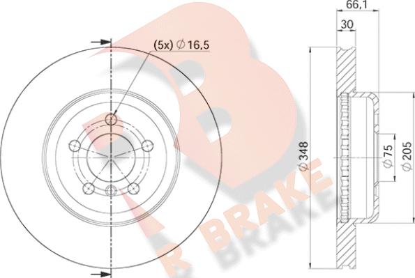 R Brake 78RBD23554 - Discofreno autozon.pro