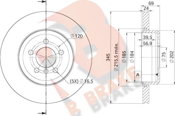 R Brake 78RBD23562 - Discofreno autozon.pro