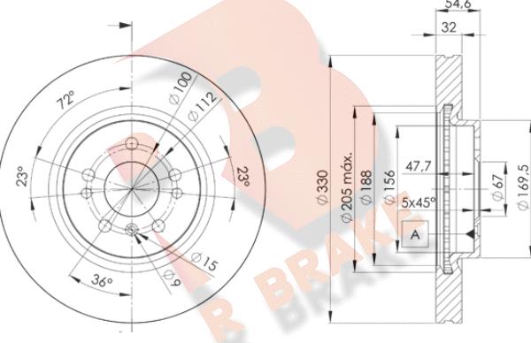 R Brake 78RBD23507 - Discofreno autozon.pro