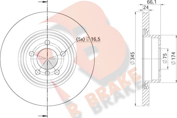 R Brake 78RBD23571 - Discofreno autozon.pro