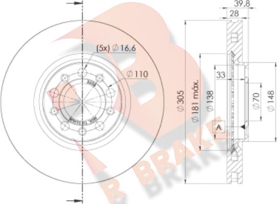 R Brake 78RBD23608 - Discofreno autozon.pro