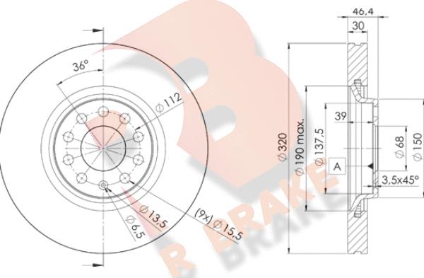 R Brake 78RBD23615 - Discofreno autozon.pro