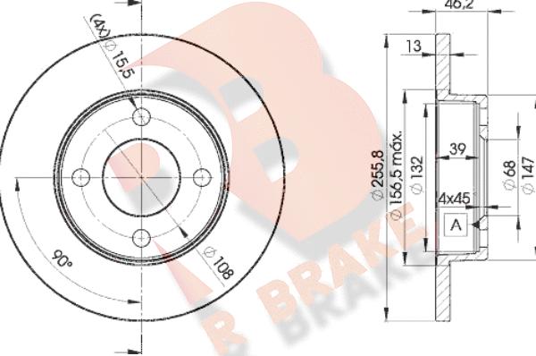 R Brake 78RBD23632 - Discofreno autozon.pro