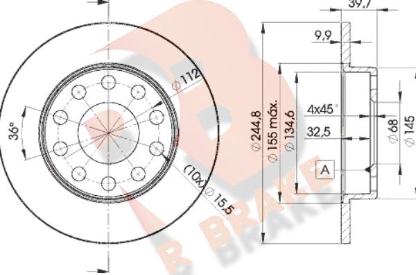 R Brake 78RBD23637 - Discofreno autozon.pro