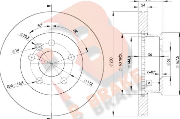 R Brake 78RBD23014 - Discofreno autozon.pro