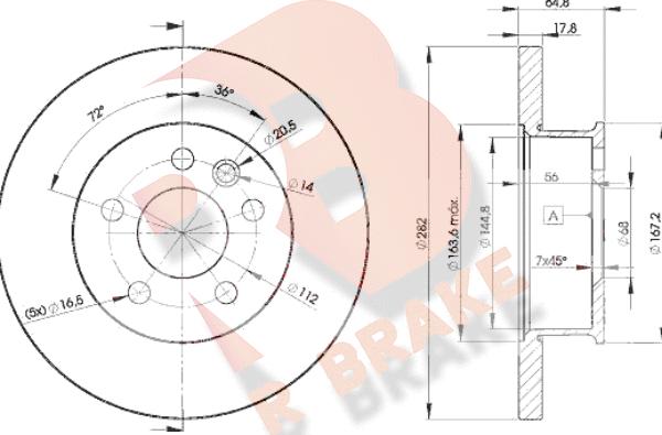 R Brake 78RBD23012 - Discofreno autozon.pro