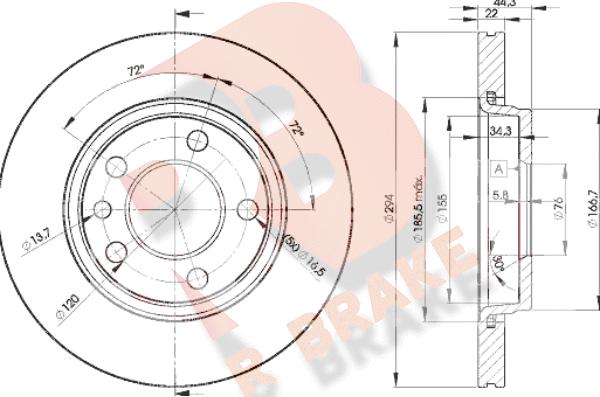 R Brake 78RBD23021 - Discofreno autozon.pro