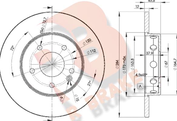 R Brake 78RBD23180 - Discofreno autozon.pro