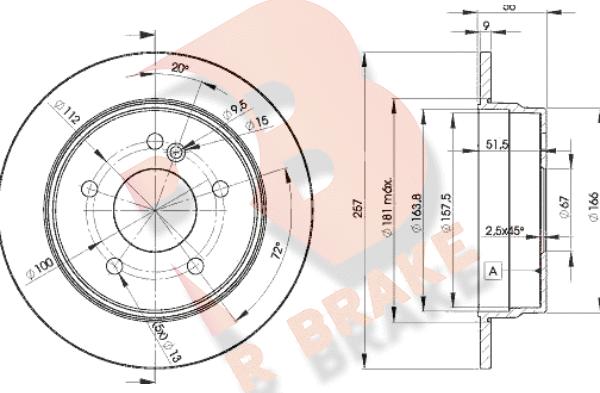 R Brake 78RBD23181 - Discofreno autozon.pro