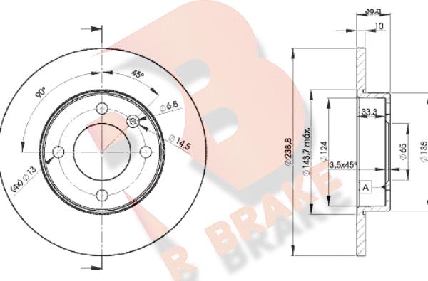 R Brake 78RBD23325 - Discofreno autozon.pro