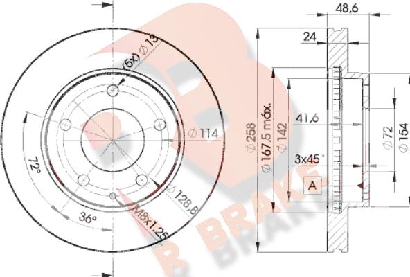 R Brake 78RBD23258 - Discofreno autozon.pro