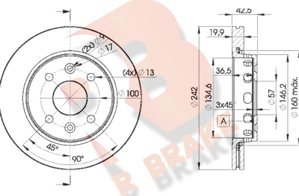 R Brake 78RBD23253 - Discofreno autozon.pro