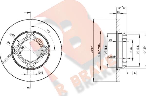 R Brake 78RBD23252 - Discofreno autozon.pro