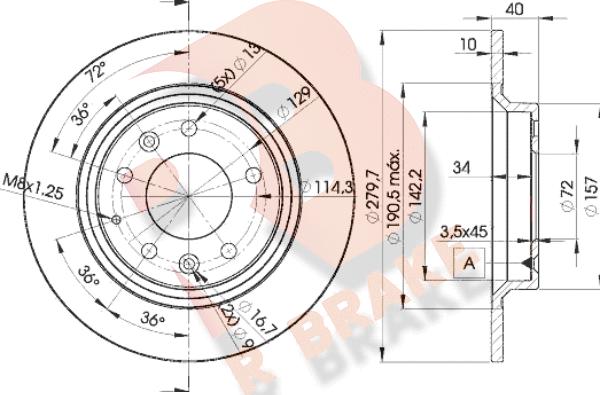 R Brake 78RBD23268 - Discofreno autozon.pro