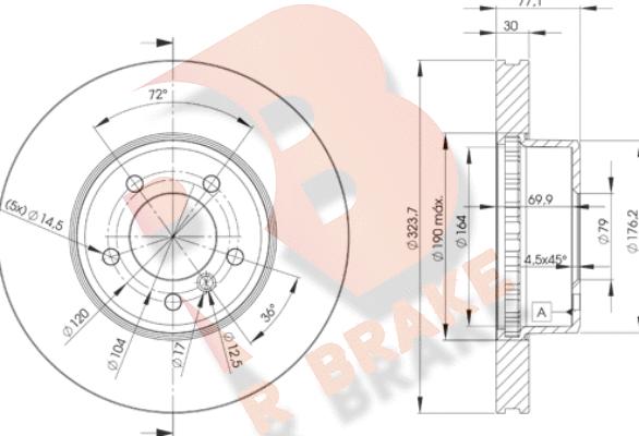 R Brake 78RBD23221 - Discofreno autozon.pro