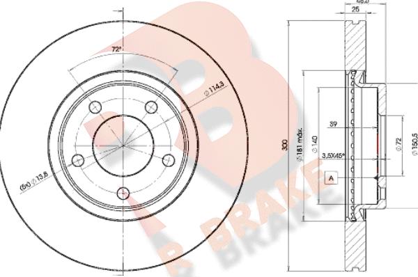 R Brake 78RBD23273 - Discofreno autozon.pro