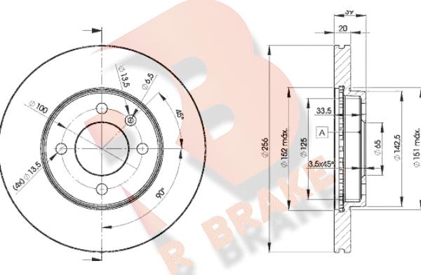 R Brake 78RBD23790 - Discofreno autozon.pro