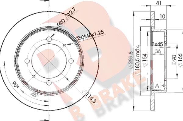 R Brake 78RBD22940 - Discofreno autozon.pro