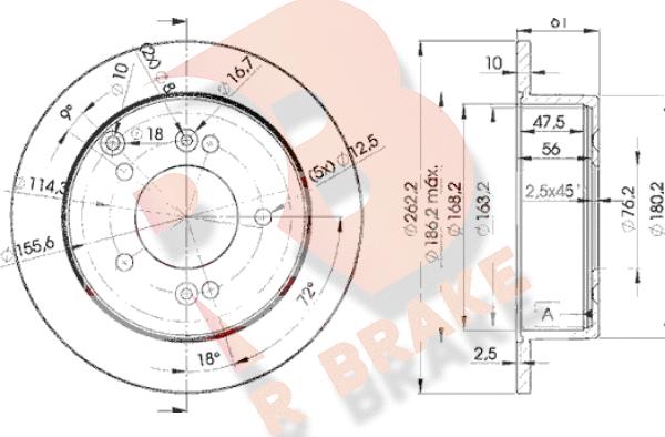 R Brake 78RBD22905 - Discofreno autozon.pro