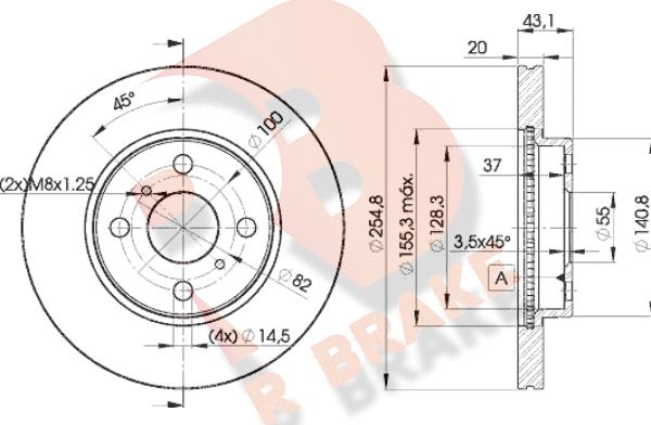 R Brake 78RBD22040 - Discofreno autozon.pro