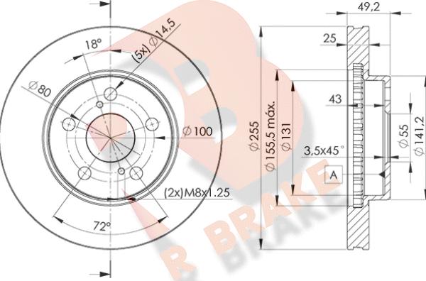 R Brake 78RBD22047 - Discofreno autozon.pro