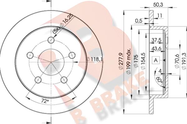 R Brake 78RBD22058 - Discofreno autozon.pro