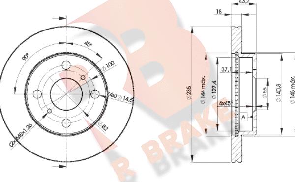 R Brake 78RBD22020 - Discofreno autozon.pro