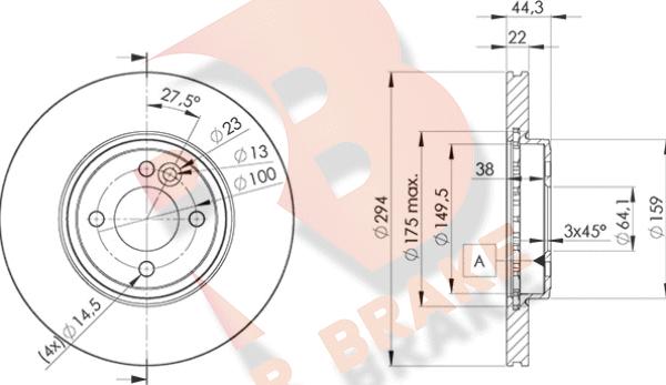 R Brake 78RBD22892 - Discofreno autozon.pro