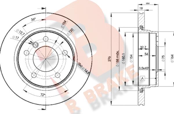 R Brake 78RBD22315 - Discofreno autozon.pro