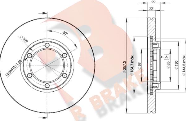 R Brake 78RBD22376 - Discofreno autozon.pro