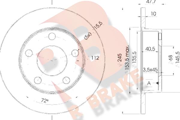 R Brake 78RBD22746 - Discofreno autozon.pro