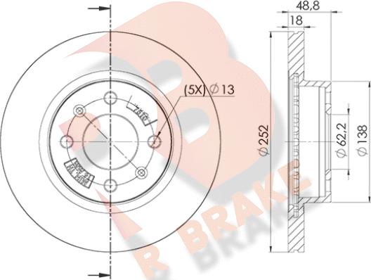 R Brake 78RBD27510 - Discofreno autozon.pro