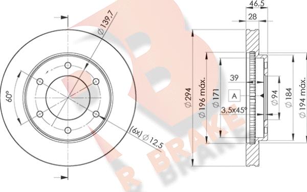 R Brake 78RBD27019 - Discofreno autozon.pro