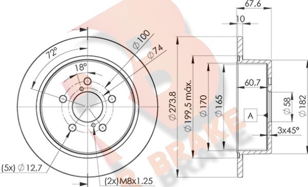 R Brake 78RBD27033 - Discofreno autozon.pro