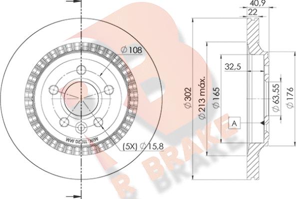 R Brake 78RBD27293 - Discofreno autozon.pro