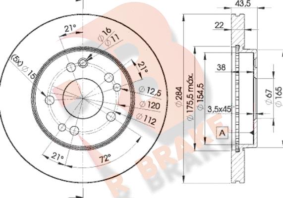 R Brake 78RBD27200 - Discofreno autozon.pro