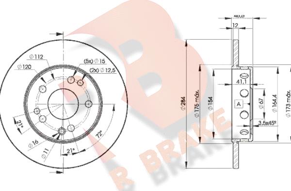 R Brake 78RBD27210 - Discofreno autozon.pro