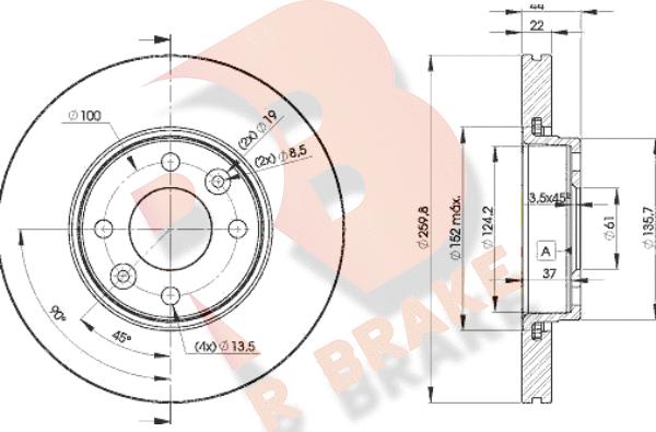 R Brake 78RBD27795 - Discofreno autozon.pro