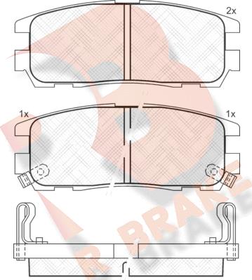 R Brake RB0991 - Kit pastiglie freno, Freno a disco autozon.pro