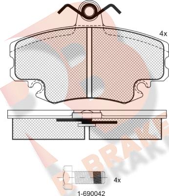 R Brake RB0993-204 - Kit pastiglie freno, Freno a disco autozon.pro