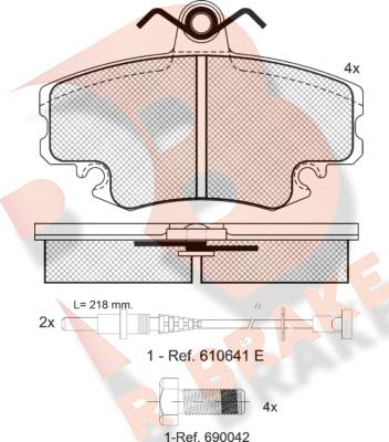 R Brake RB0993-700 - Kit pastiglie freno, Freno a disco autozon.pro