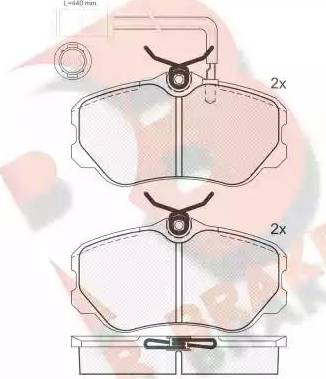 R Brake RB0949 - Kit pastiglie freno, Freno a disco autozon.pro