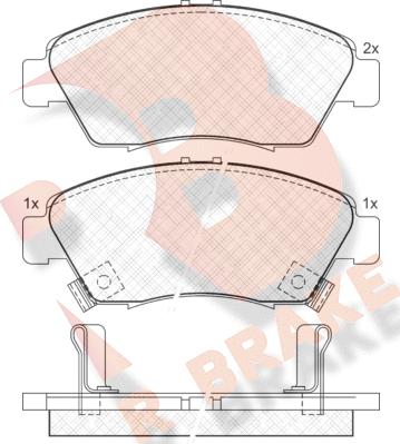 R Brake RB0959 - Kit pastiglie freno, Freno a disco autozon.pro