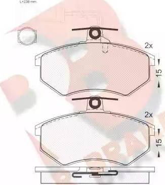 R Brake RB0950 - Kit pastiglie freno, Freno a disco autozon.pro