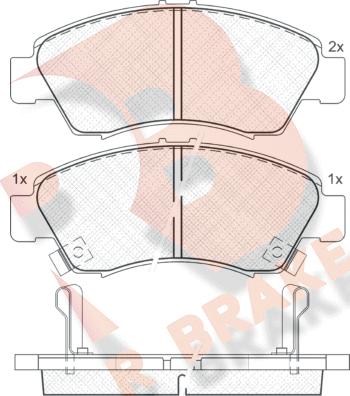 R Brake RB0958 - Kit pastiglie freno, Freno a disco autozon.pro