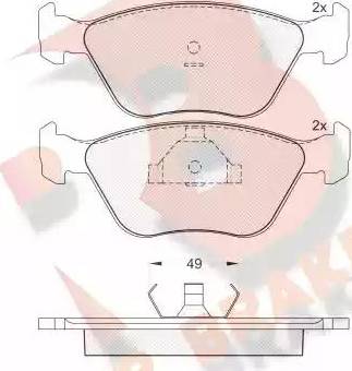 R Brake RB0952 - Kit pastiglie freno, Freno a disco autozon.pro