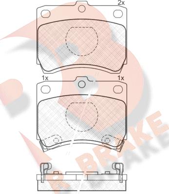 R Brake RB0969 - Kit pastiglie freno, Freno a disco autozon.pro