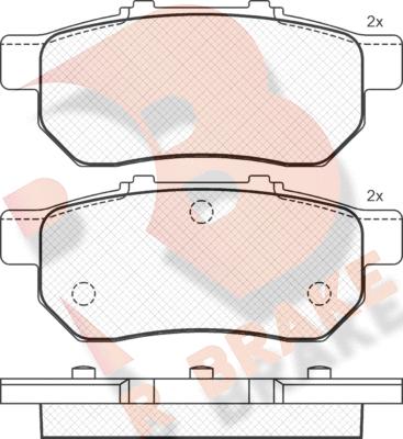 R Brake RB0960 - Kit pastiglie freno, Freno a disco autozon.pro